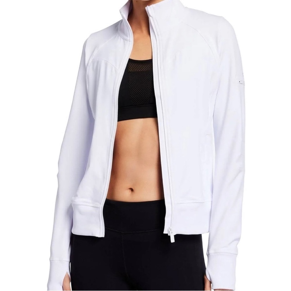 Alo Yoga White Contour Zip Up Jacket